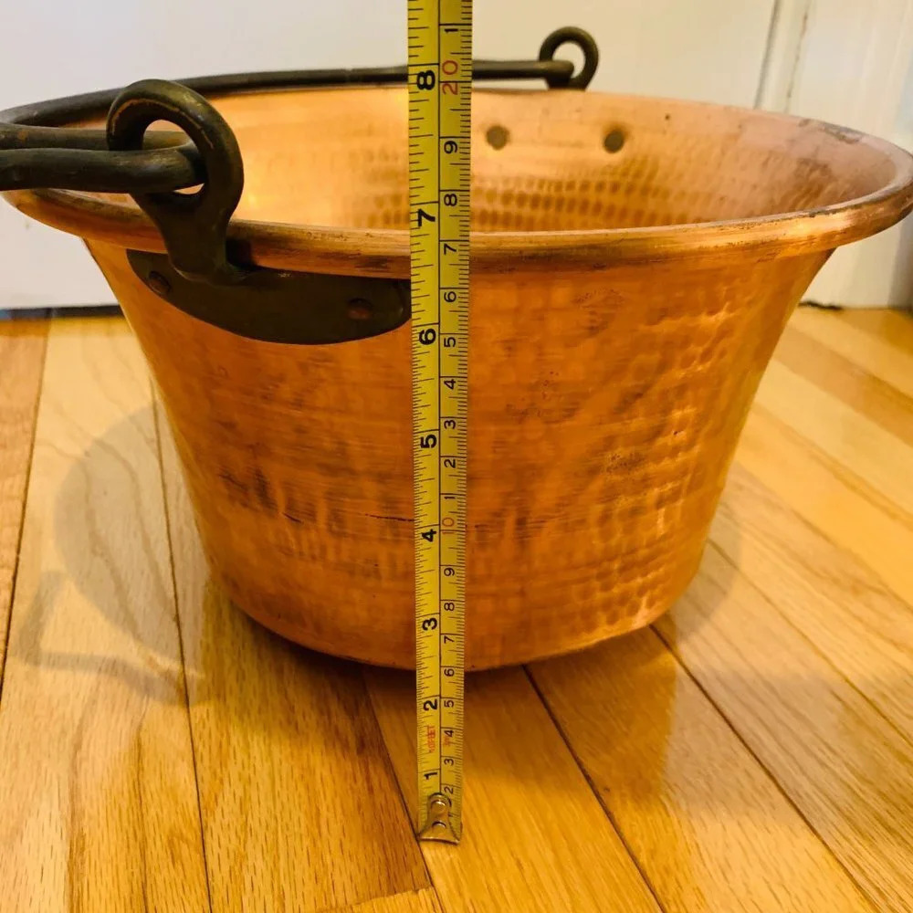 FINE Antique HAND MADE COPPER KETTLE Dovetailed Hammered - Picture 11 of 16